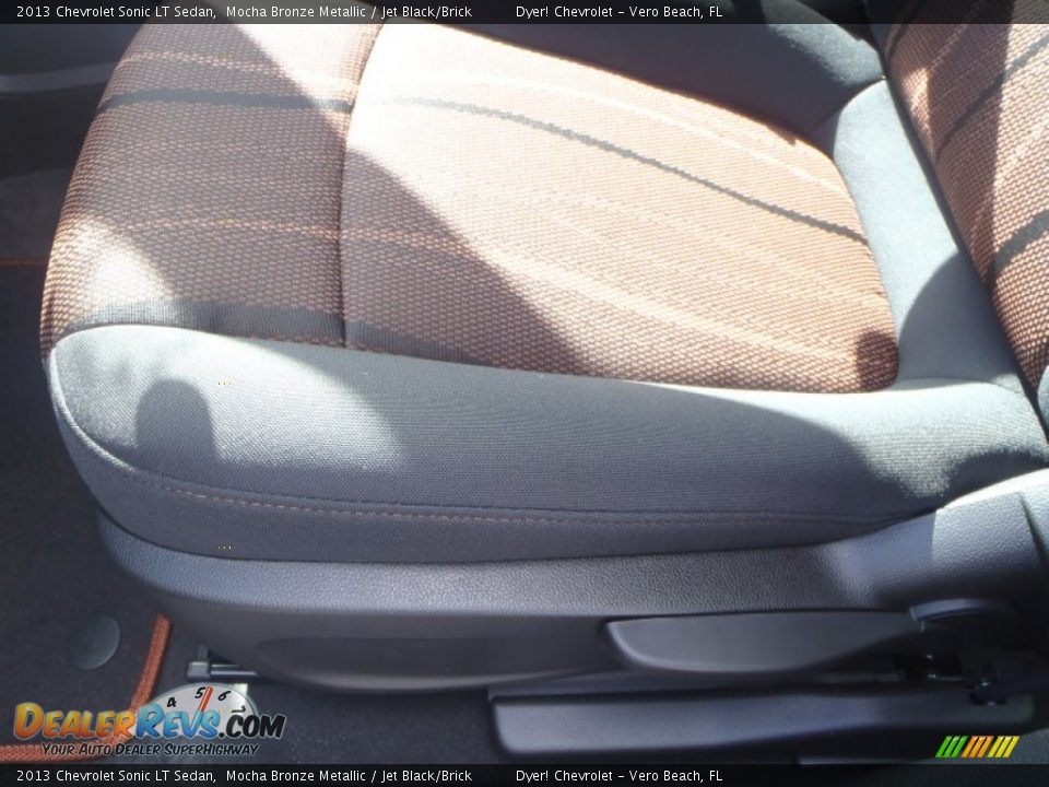 2013 Chevrolet Sonic LT Sedan Mocha Bronze Metallic / Jet Black/Brick Photo #11
