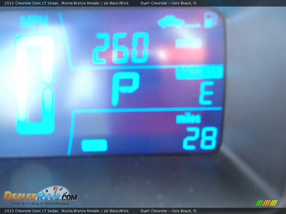 2013 Chevrolet Sonic LT Sedan Mocha Bronze Metallic / Jet Black/Brick Photo #13