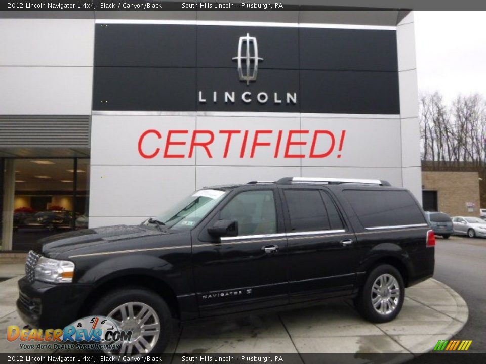 2012 Lincoln Navigator L 4x4 Black / Canyon/Black Photo #1