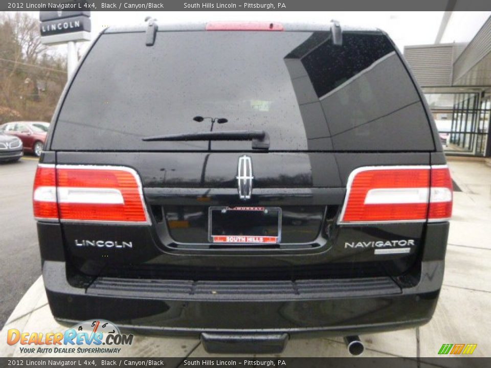 2012 Lincoln Navigator L 4x4 Black / Canyon/Black Photo #4