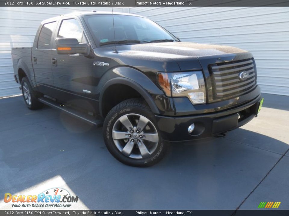 2012 Ford F150 FX4 SuperCrew 4x4 Tuxedo Black Metallic / Black Photo #2