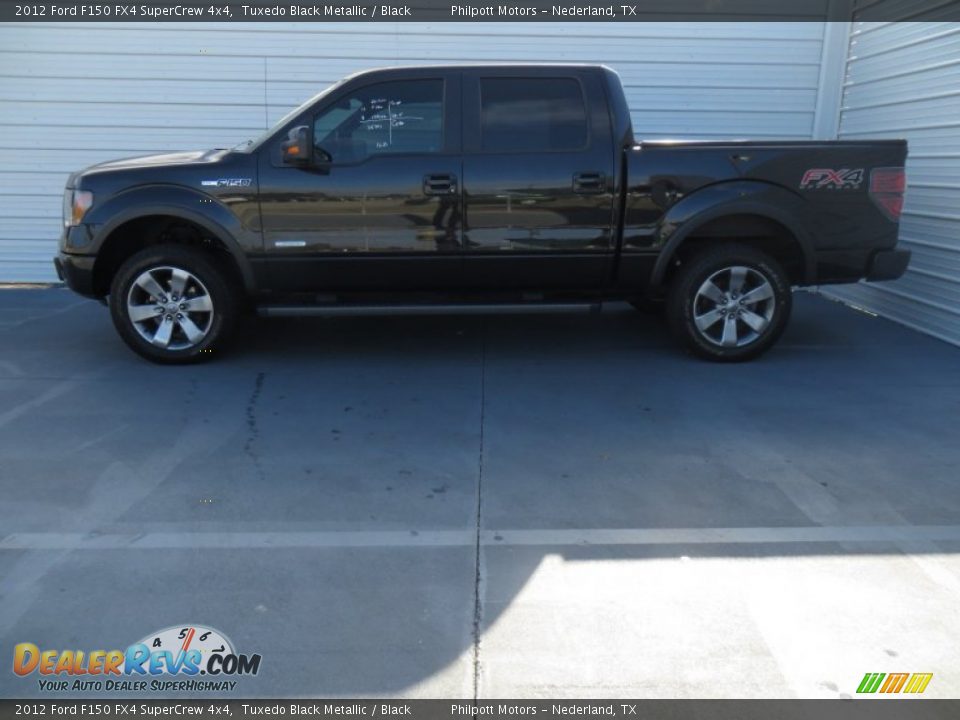 2012 Ford F150 FX4 SuperCrew 4x4 Tuxedo Black Metallic / Black Photo #6