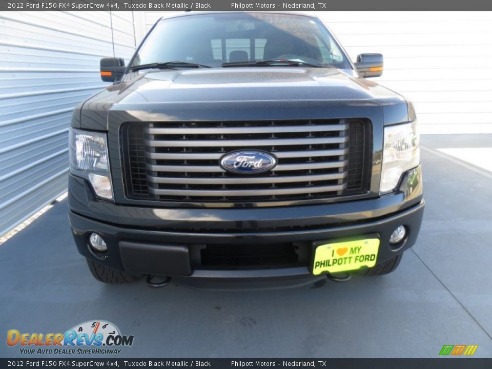 2012 Ford F150 FX4 SuperCrew 4x4 Tuxedo Black Metallic / Black Photo #8