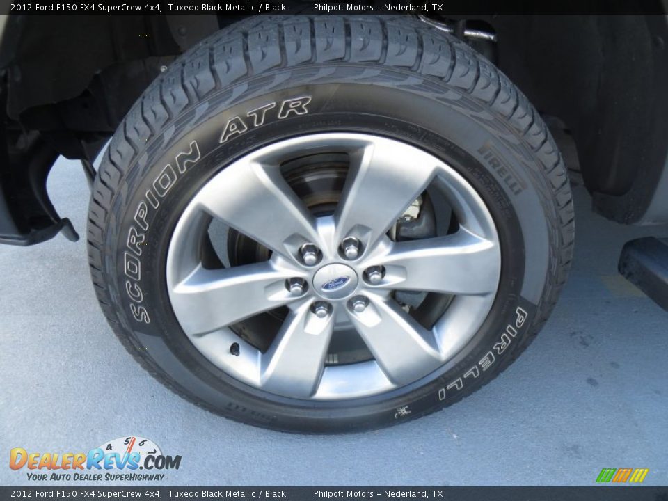 2012 Ford F150 FX4 SuperCrew 4x4 Tuxedo Black Metallic / Black Photo #13
