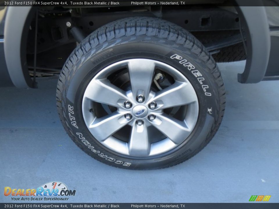 2012 Ford F150 FX4 SuperCrew 4x4 Tuxedo Black Metallic / Black Photo #14