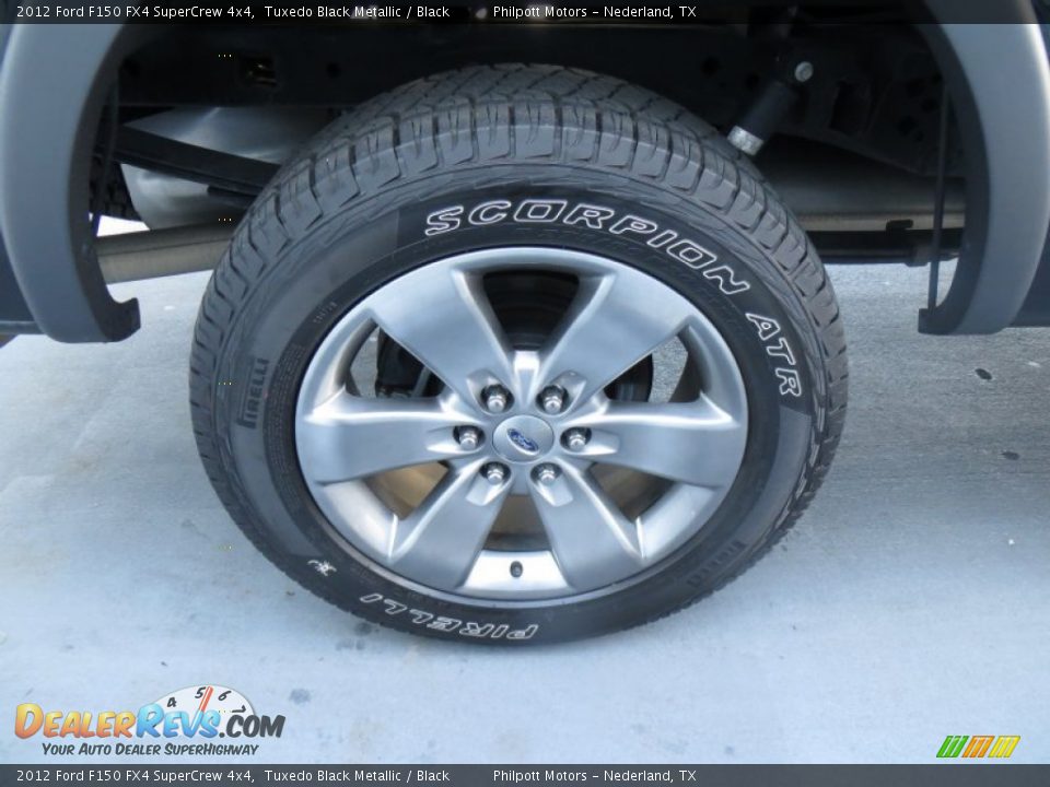 2012 Ford F150 FX4 SuperCrew 4x4 Tuxedo Black Metallic / Black Photo #15
