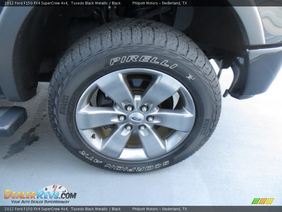 2012 Ford F150 FX4 SuperCrew 4x4 Tuxedo Black Metallic / Black Photo #16