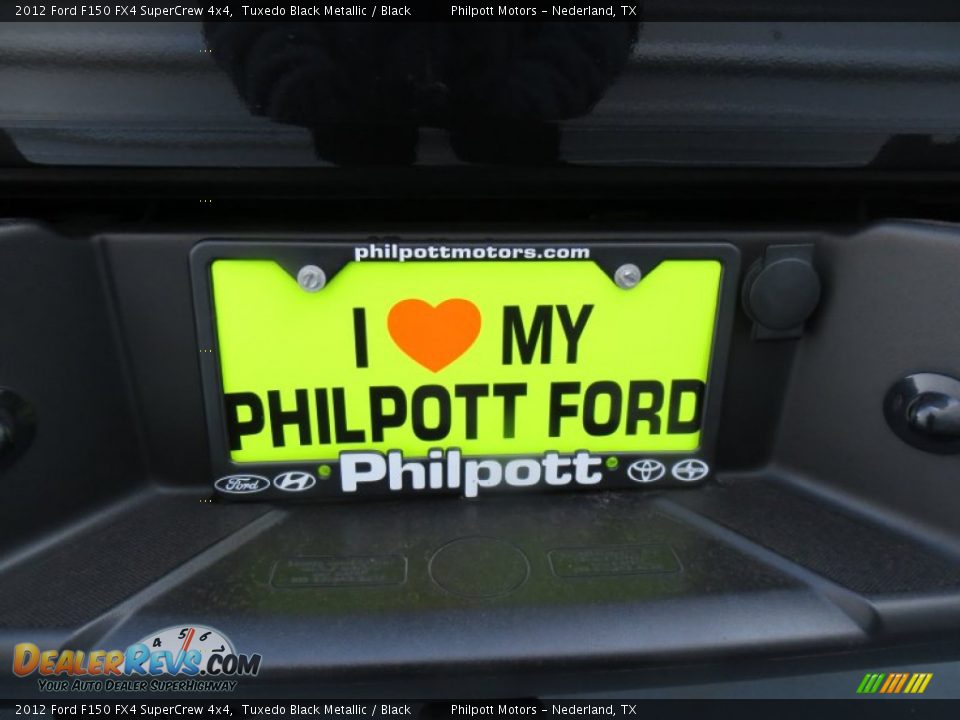 2012 Ford F150 FX4 SuperCrew 4x4 Tuxedo Black Metallic / Black Photo #21