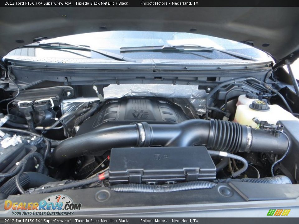 2012 Ford F150 FX4 SuperCrew 4x4 Tuxedo Black Metallic / Black Photo #25