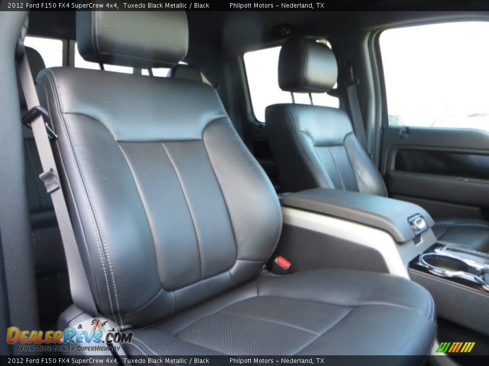 2012 Ford F150 FX4 SuperCrew 4x4 Tuxedo Black Metallic / Black Photo #28