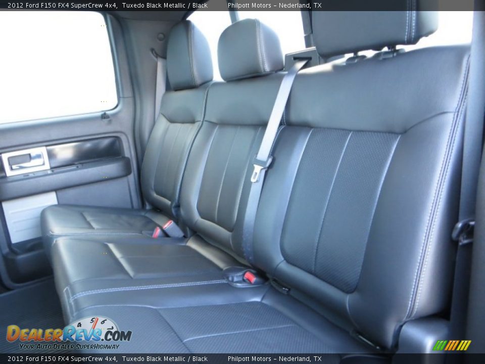 2012 Ford F150 FX4 SuperCrew 4x4 Tuxedo Black Metallic / Black Photo #34