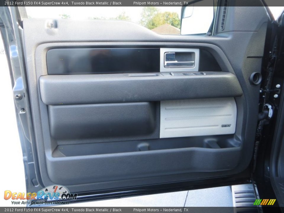 2012 Ford F150 FX4 SuperCrew 4x4 Tuxedo Black Metallic / Black Photo #35