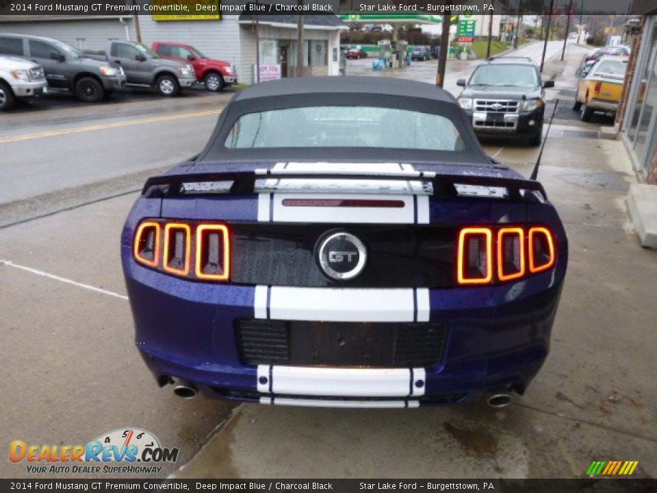 2014 Ford Mustang GT Premium Convertible Deep Impact Blue / Charcoal Black Photo #5