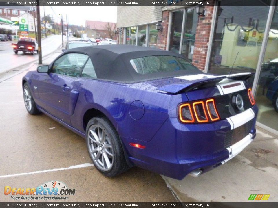 2014 Ford Mustang GT Premium Convertible Deep Impact Blue / Charcoal Black Photo #6