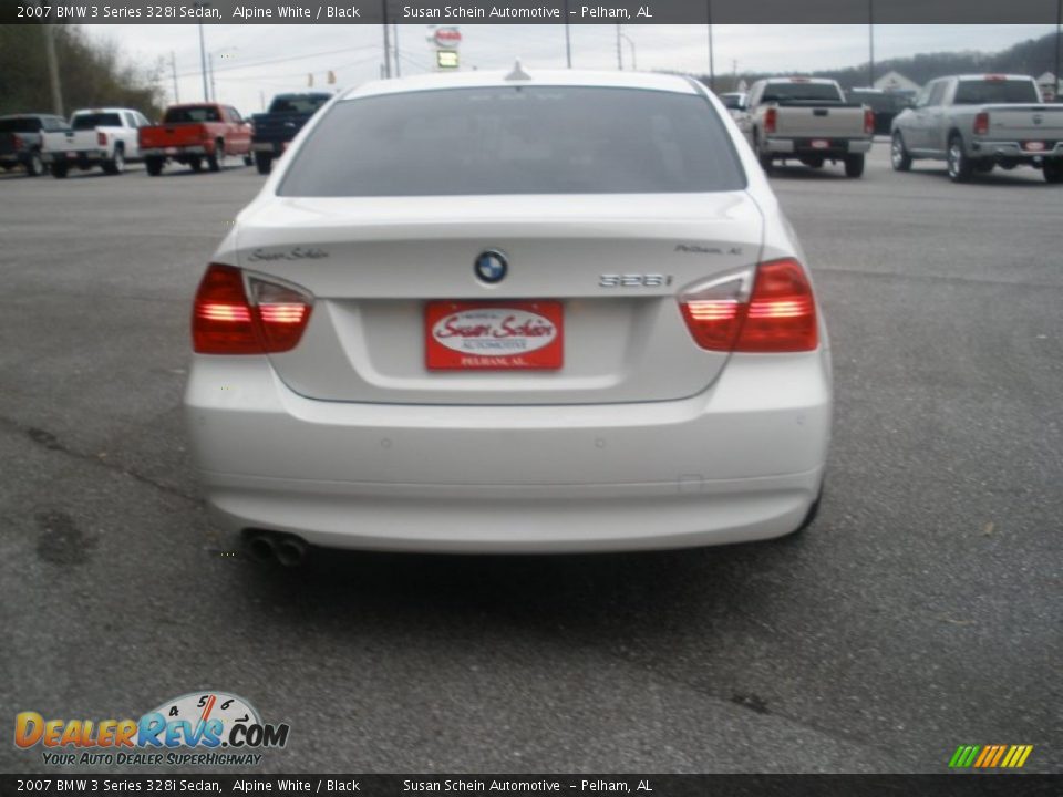 2007 BMW 3 Series 328i Sedan Alpine White / Black Photo #4