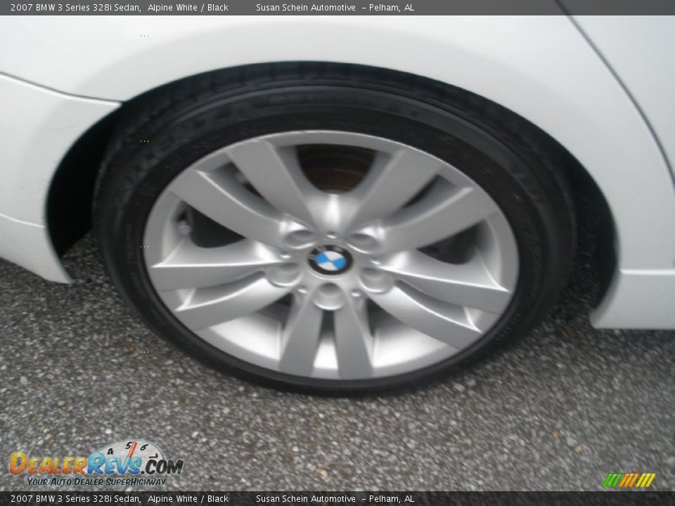 2007 BMW 3 Series 328i Sedan Alpine White / Black Photo #13