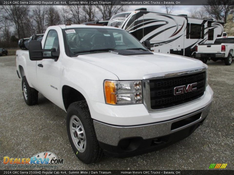 2014 GMC Sierra 2500HD Regular Cab 4x4 Summit White / Dark Titanium Photo #2