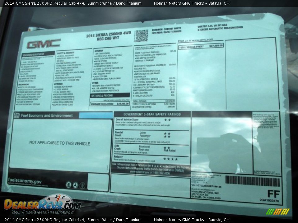 2014 GMC Sierra 2500HD Regular Cab 4x4 Summit White / Dark Titanium Photo #18