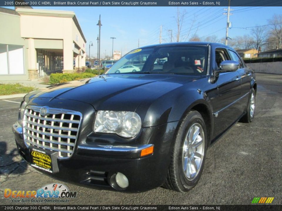 2005 Chrysler 300 C HEMI Brilliant Black Crystal Pearl / Dark Slate Gray/Light Graystone Photo #2
