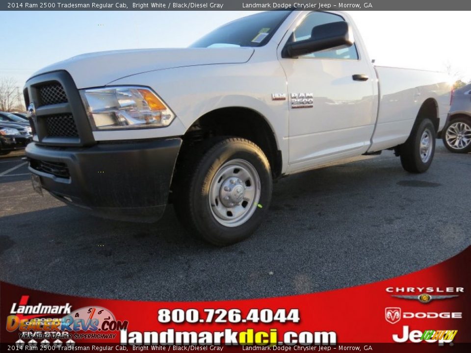 2014 Ram 2500 Tradesman Regular Cab Bright White / Black/Diesel Gray Photo #1
