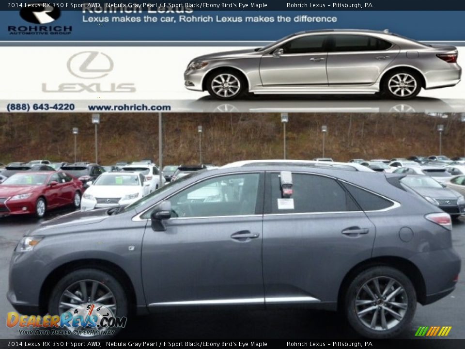 2014 Lexus RX 350 F Sport AWD Nebula Gray Pearl / F Sport Black/Ebony Bird's Eye Maple Photo #1