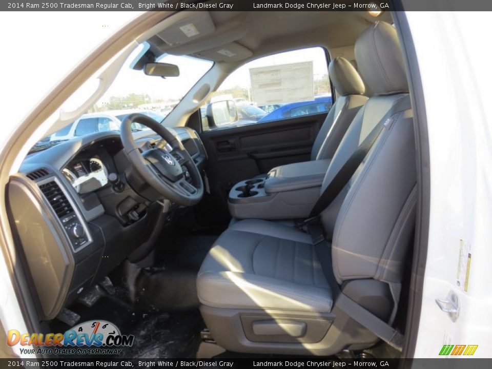 2014 Ram 2500 Tradesman Regular Cab Bright White / Black/Diesel Gray Photo #7