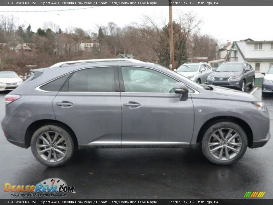 2014 Lexus RX 350 F Sport AWD Nebula Gray Pearl / F Sport Black/Ebony Bird's Eye Maple Photo #5