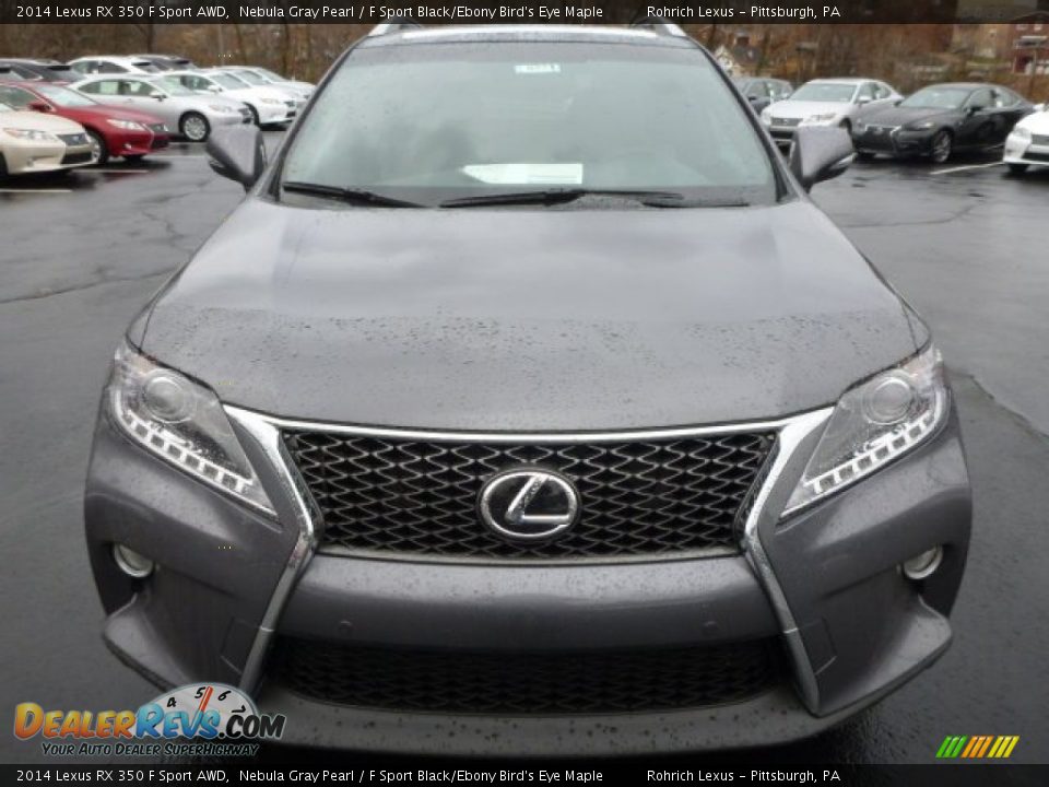 2014 Lexus RX 350 F Sport AWD Nebula Gray Pearl / F Sport Black/Ebony Bird's Eye Maple Photo #7