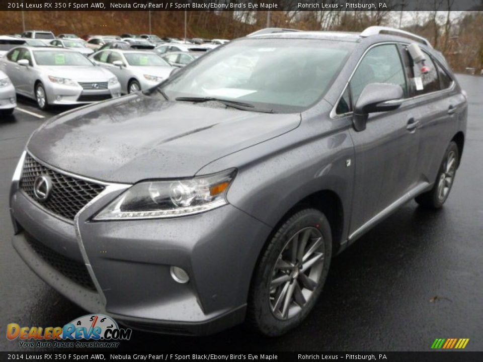 2014 Lexus RX 350 F Sport AWD Nebula Gray Pearl / F Sport Black/Ebony Bird's Eye Maple Photo #8