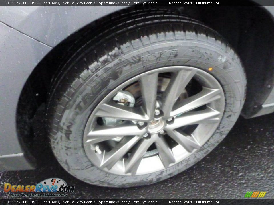 2014 Lexus RX 350 F Sport AWD Nebula Gray Pearl / F Sport Black/Ebony Bird's Eye Maple Photo #9