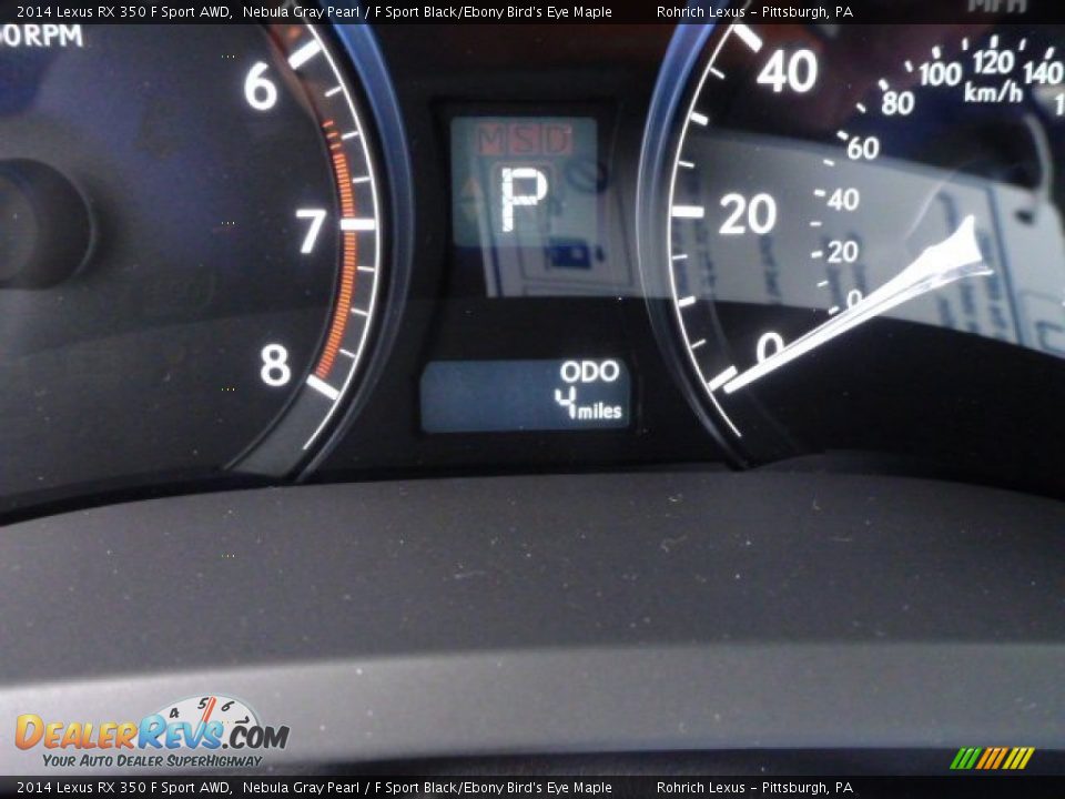 2014 Lexus RX 350 F Sport AWD Nebula Gray Pearl / F Sport Black/Ebony Bird's Eye Maple Photo #19