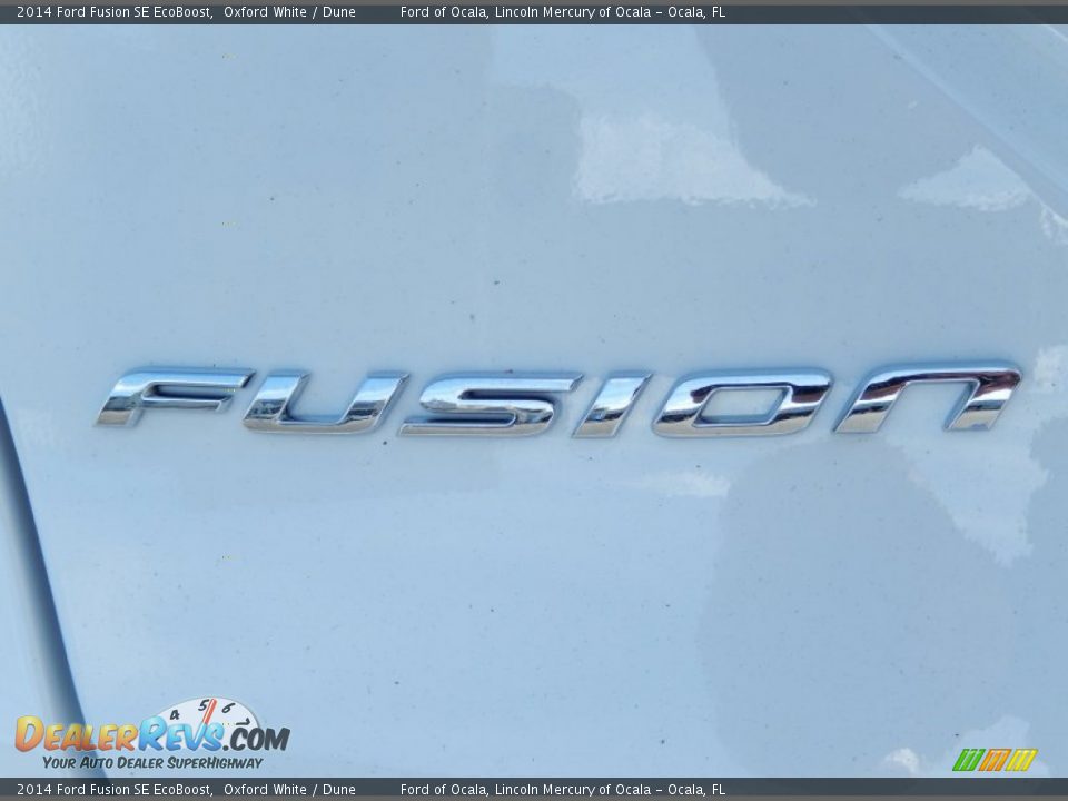 2014 Ford Fusion SE EcoBoost Oxford White / Dune Photo #4