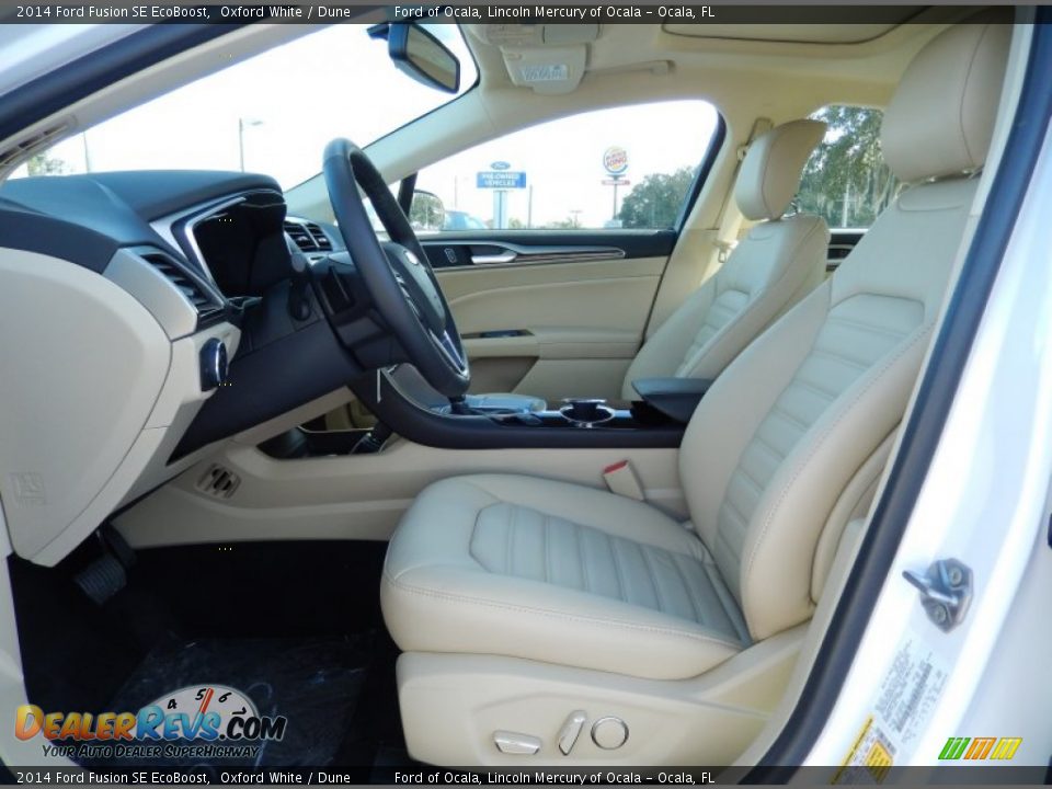 Front Seat of 2014 Ford Fusion SE EcoBoost Photo #6