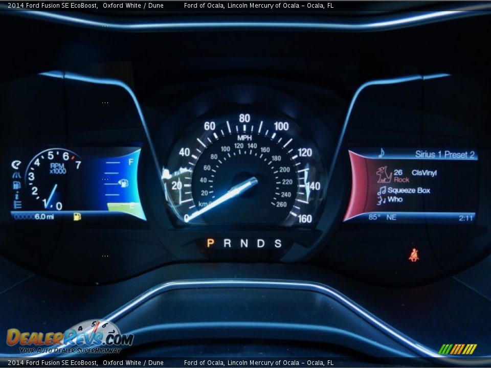 2014 Ford Fusion SE EcoBoost Oxford White / Dune Photo #10