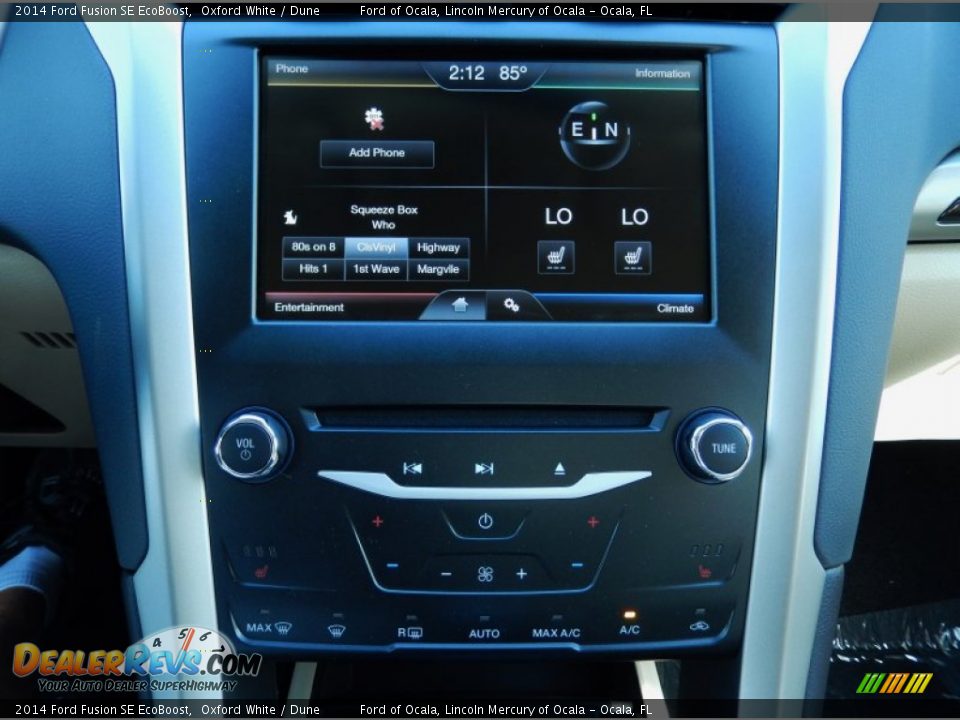 2014 Ford Fusion SE EcoBoost Oxford White / Dune Photo #11