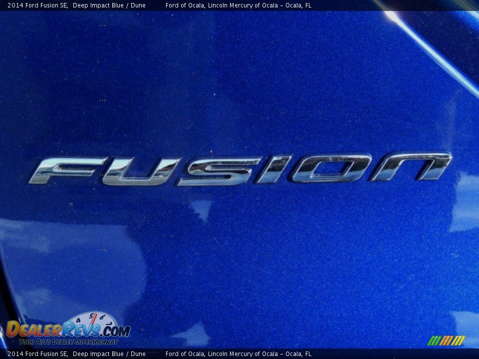 2014 Ford Fusion SE Deep Impact Blue / Dune Photo #4