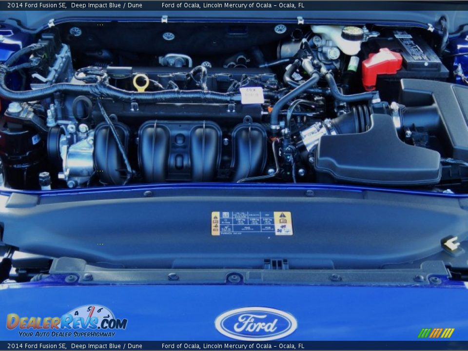2014 Ford Fusion SE Deep Impact Blue / Dune Photo #11