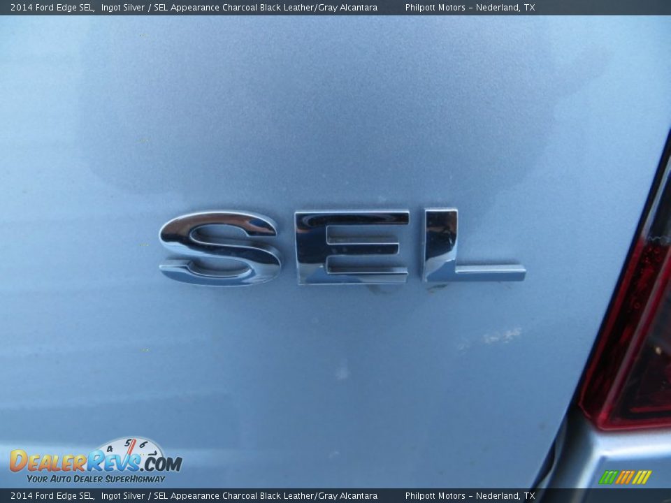 2014 Ford Edge SEL Ingot Silver / SEL Appearance Charcoal Black Leather/Gray Alcantara Photo #17