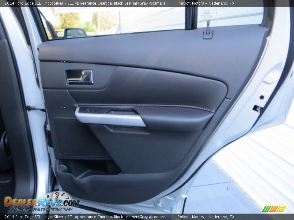 2014 Ford Edge SEL Ingot Silver / SEL Appearance Charcoal Black Leather/Gray Alcantara Photo #22