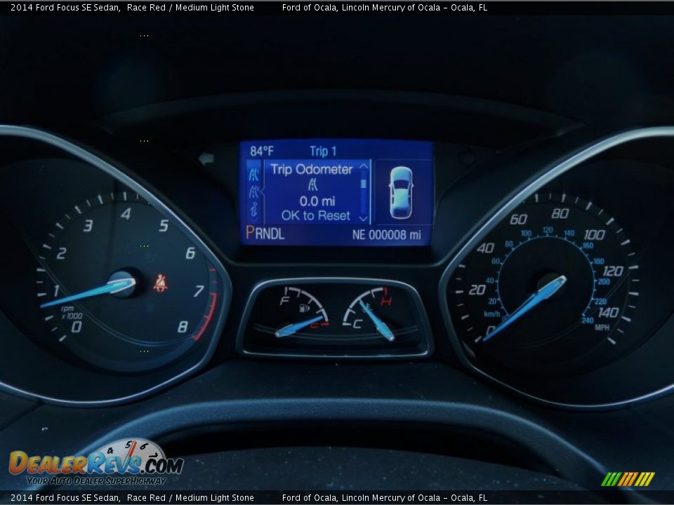 2014 Ford Focus SE Sedan Race Red / Medium Light Stone Photo #9