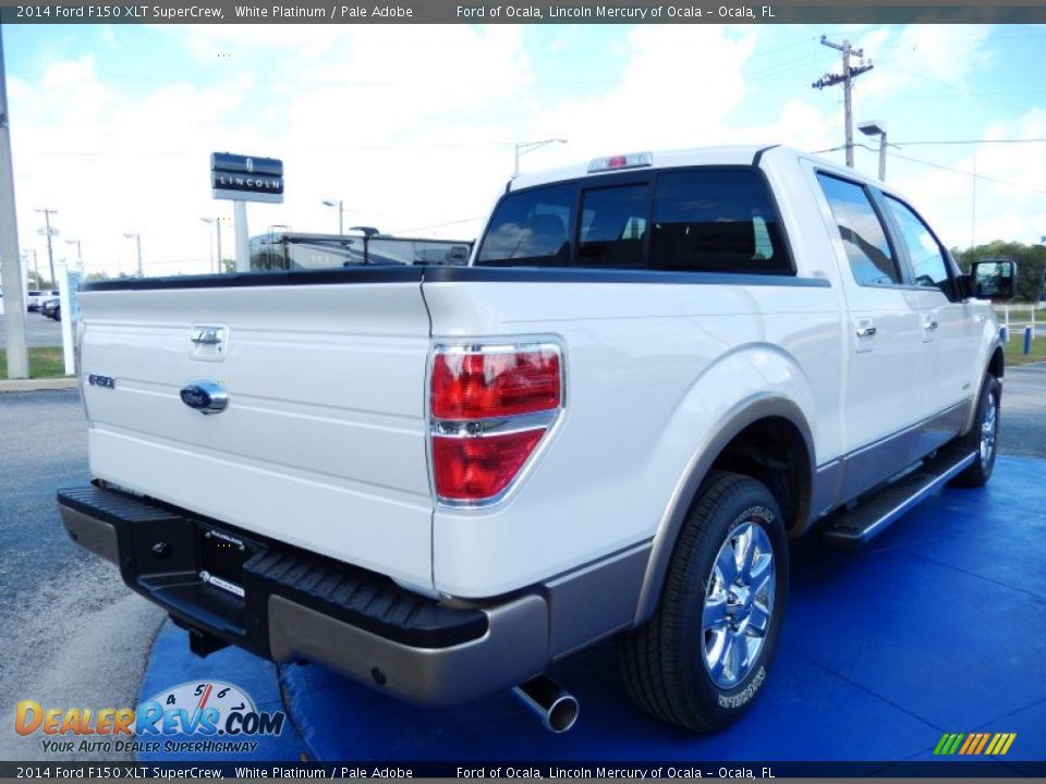 2014 Ford F150 XLT SuperCrew White Platinum / Pale Adobe Photo #3
