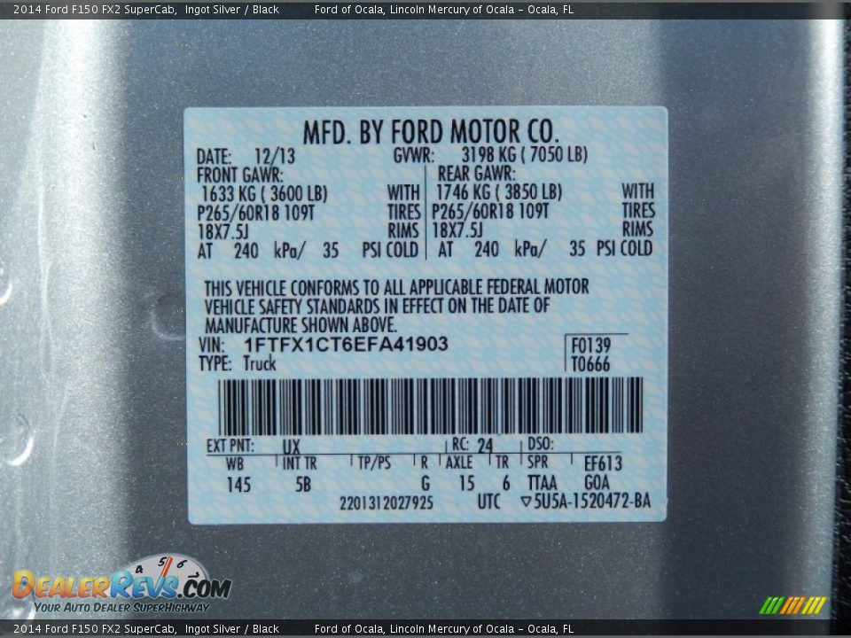 2014 Ford F150 FX2 SuperCab Ingot Silver / Black Photo #13