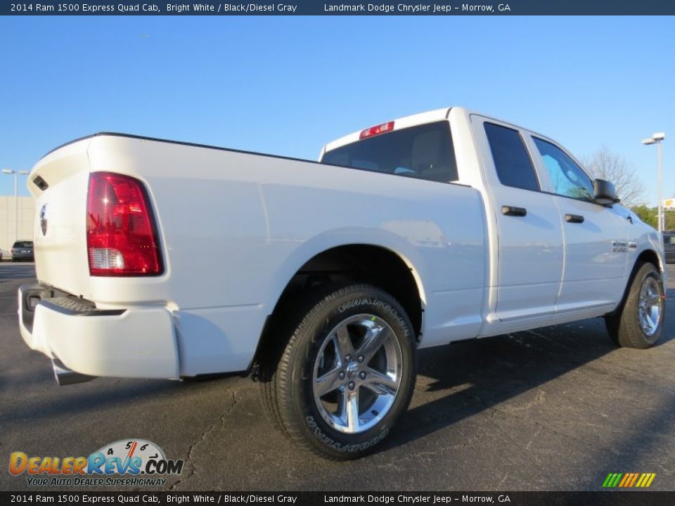 2014 Ram 1500 Express Quad Cab Bright White / Black/Diesel Gray Photo #3