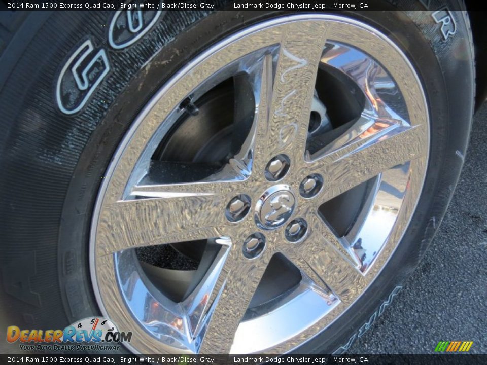 2014 Ram 1500 Express Quad Cab Bright White / Black/Diesel Gray Photo #5