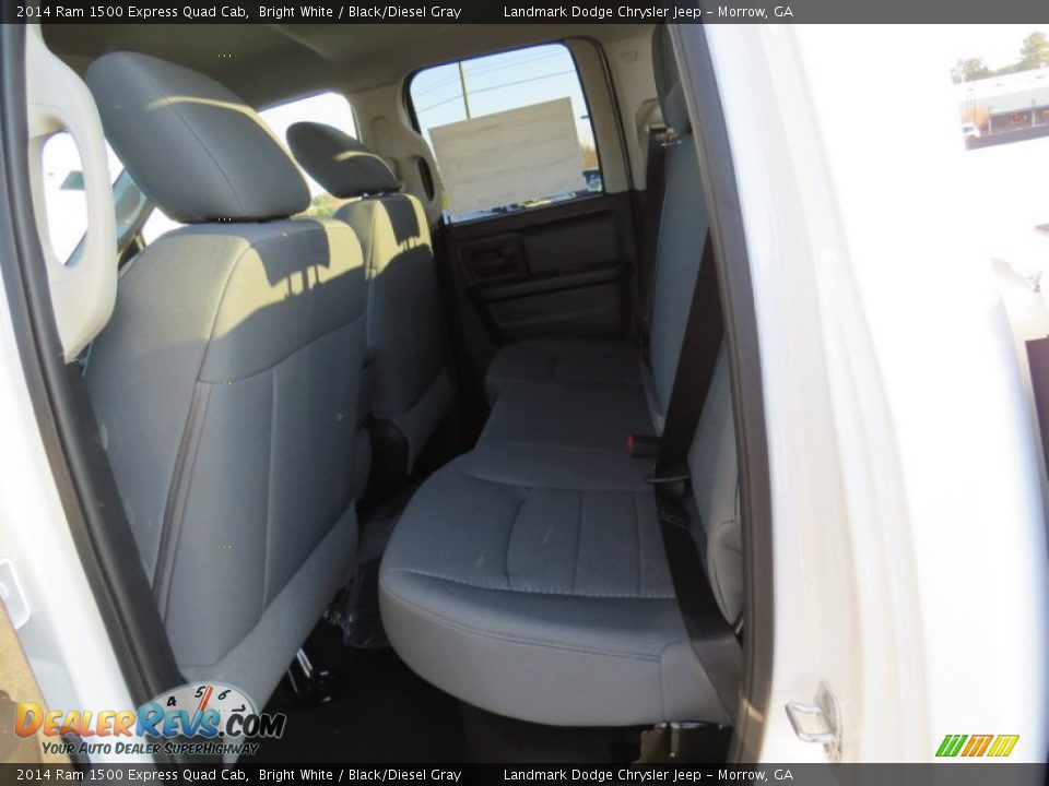 2014 Ram 1500 Express Quad Cab Bright White / Black/Diesel Gray Photo #8