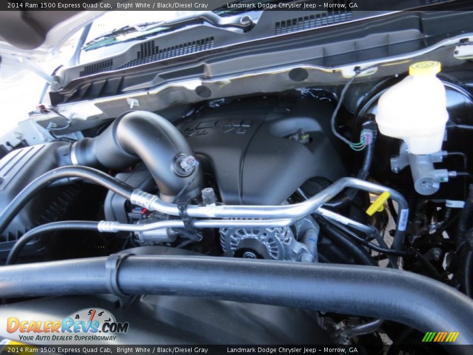 2014 Ram 1500 Express Quad Cab Bright White / Black/Diesel Gray Photo #10