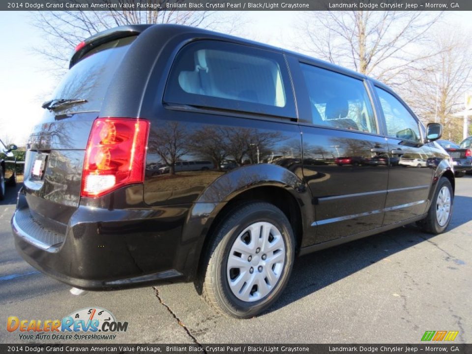 2014 Dodge Grand Caravan American Value Package Brilliant Black Crystal Pearl / Black/Light Graystone Photo #3