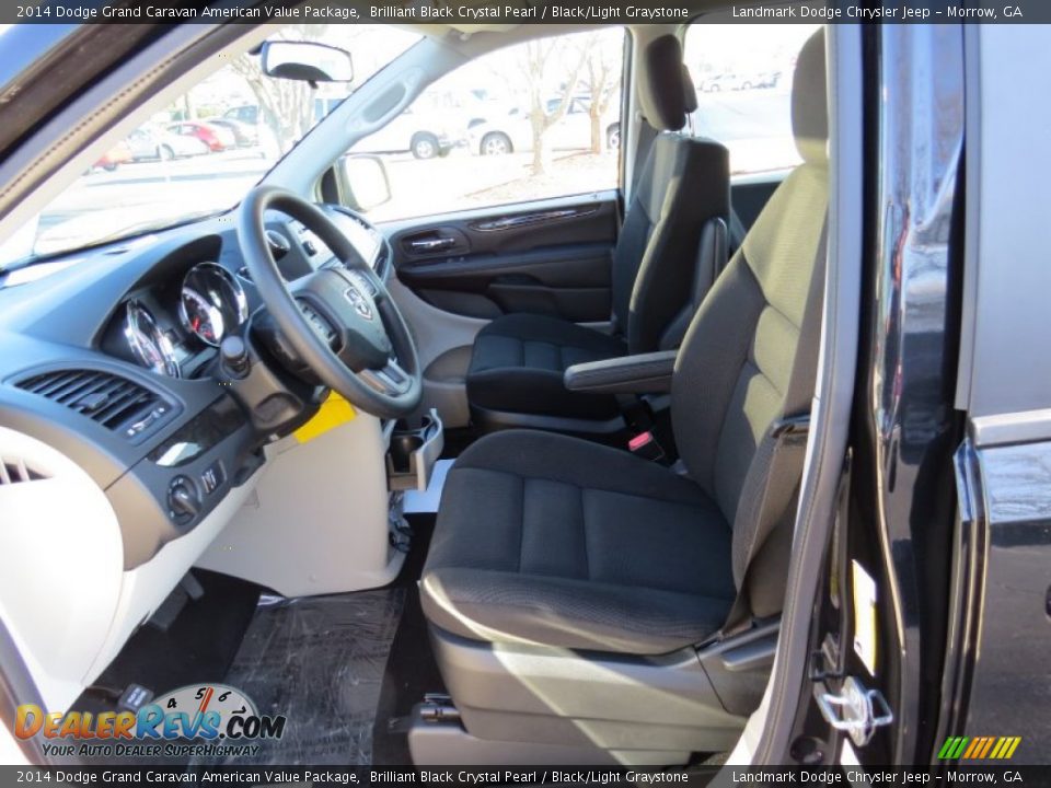 2014 Dodge Grand Caravan American Value Package Brilliant Black Crystal Pearl / Black/Light Graystone Photo #6