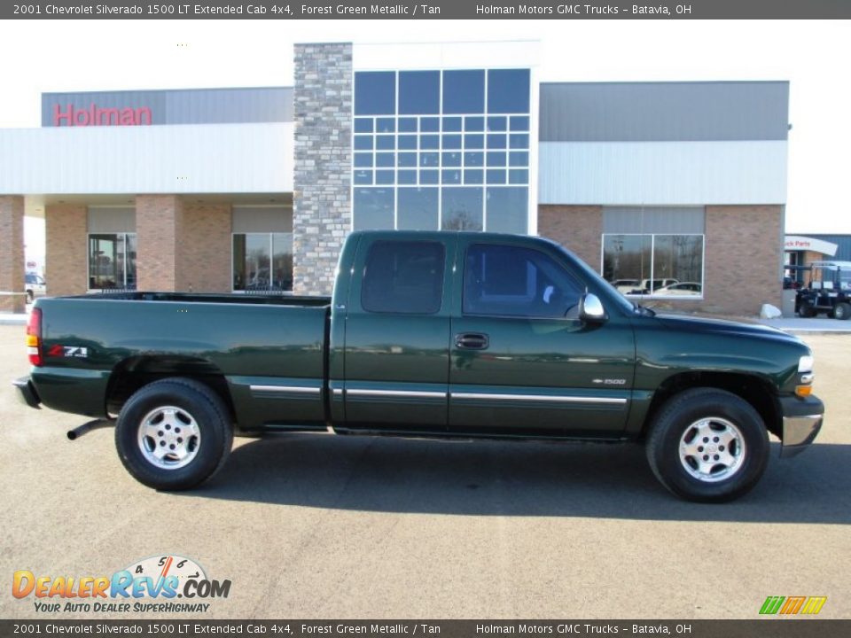 2001 Chevrolet Silverado 1500 LT Extended Cab 4x4 Forest Green Metallic / Tan Photo #1