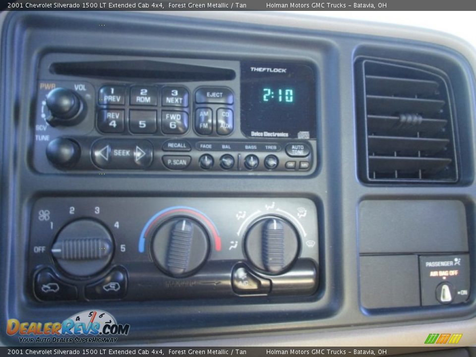 2001 Chevrolet Silverado 1500 LT Extended Cab 4x4 Forest Green Metallic / Tan Photo #8